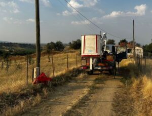 Aydınlatma direğinde elektrik akımına kapıldı