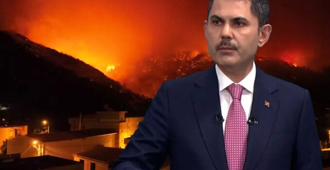 Bakan Murat Kurum: Orman yangınlarında toplam 104 yapının ağır hasarlı ya da yıkık
