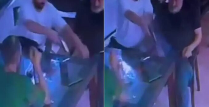 Beraber oturduğu polisi vurdu, hiçbir şey olmamış gibi içeceğini içti