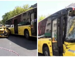 Beyoğlu’nda 9 aracın karıştığı zincirleme kaza! Yaralılar var