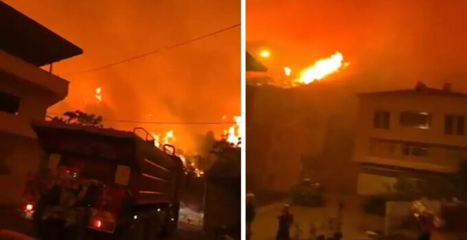 Bursa alevlere teslim! Gelen görüntüler çok vahim