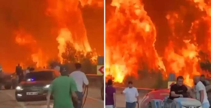 Bursa’da alevler hızla ilerliyor! Makam araçları yanmaktan son anda kurtuldu