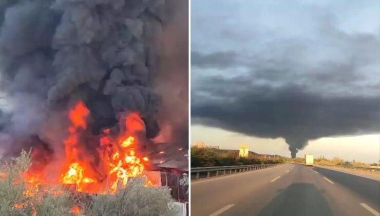 Bursa’da geri dönüşüm tesisinde yangın! Şehrin üstünü siyah duman kapladı