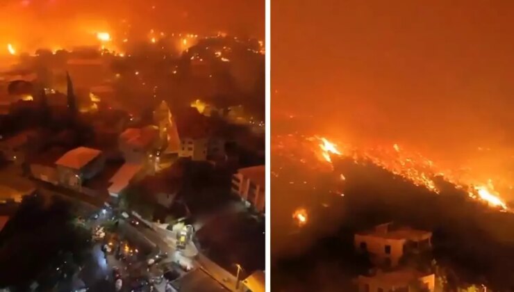 Bursa’da yangın Karahıdır Mahallesi’ne ulaştı! Vatandaşlar alevlerin arasında kaldı