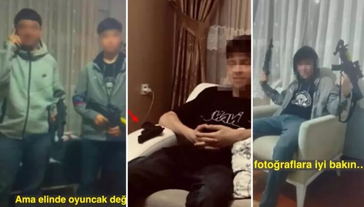 Dehşete düşüren görüntü! Onlar birer çocuk ve ellerindekiler oyuncak değil
