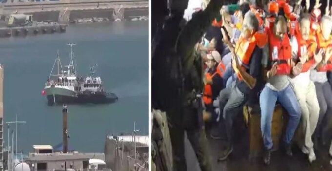 İsrail’in uluslararası sularda alıkoyduğu Hanzala gemisi, Aşdod Limanı’na ulaştı