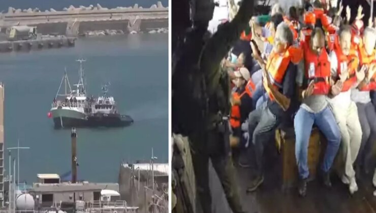 İsrail’in uluslararası sularda alıkoyduğu Hanzala gemisi, Aşdod Limanı’na ulaştı