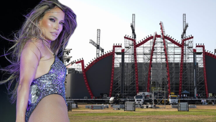 Jennifer Lopez’in İstanbul’da konser vereceği sahne görüntülendi