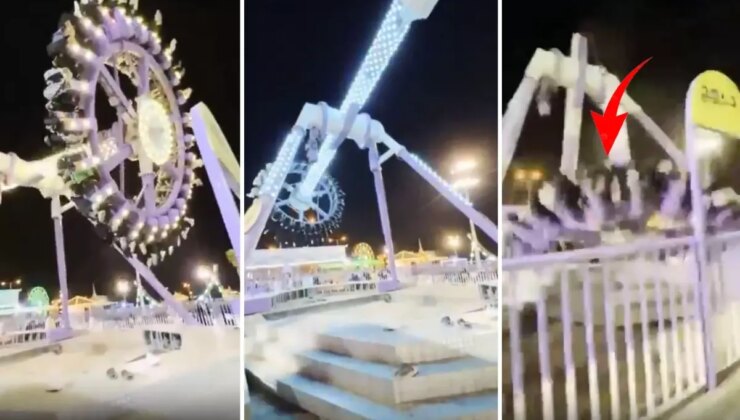 Lunaparkta facia! Eğlence aracı ortadan ikiye kırıldı, çok sayıda yaralı var