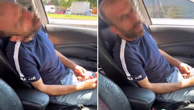Madde kullandığı düşünülen taksicinin yaptığı pes dedirtti