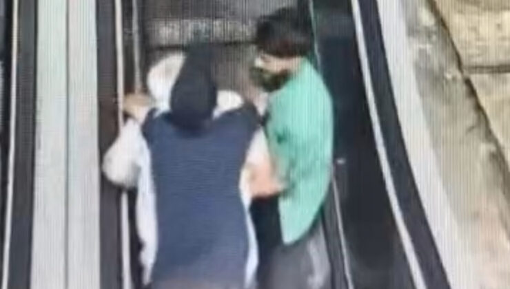 Metro merdivenlerinde gasp dehşeti!
