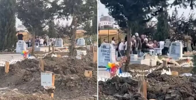Mezarlıkta kavga: Cenazeyi öylece bırakıp birbirlerine girdiler