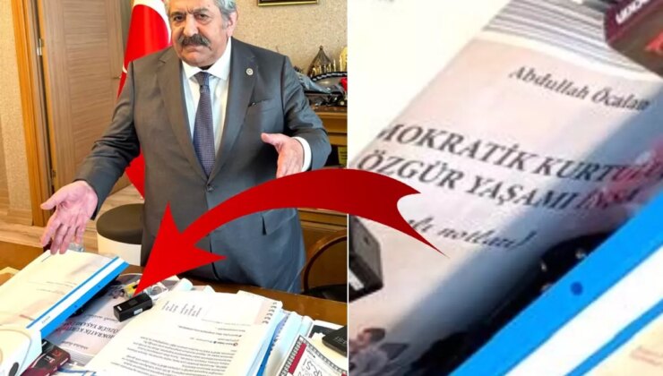 MHP’li Feti Yıldız’ın odasında dikkat çeken detay! Öcalan’ın kitabı masasında