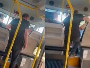 "Ayağıma bastın" tartışmasında yolcuya yumruk attı: Seni delik deşik ederim