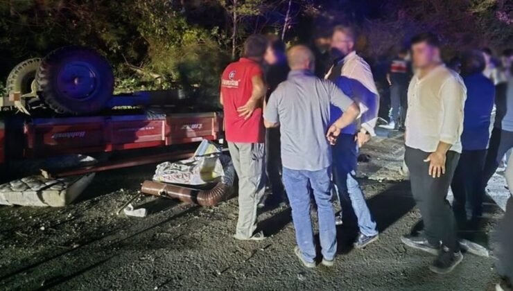 Sakarya’da traktör devrildi: 10 yaralı