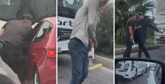 Trafikte zorla camları sildikten sonra kapıları açıp para istiyorlar