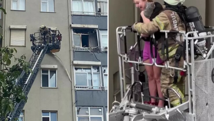 Üsküdar’da 10 katlı binada yangın çıktı
