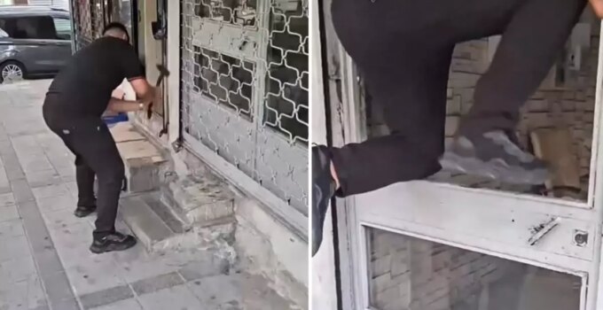 Yer: İstanbul! Sinyalin içeriden geldiğini tespit edince dükkanın kapısını kırıp içeri girdi