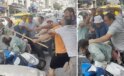 Yol ortasında yumruk ve sopalarla öldüresiye dövdüler