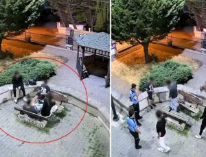 Zabıta parkta çekirdek kabuklarını yere atan gençleri affetmedi, ellerine süpürgeyi verdi
