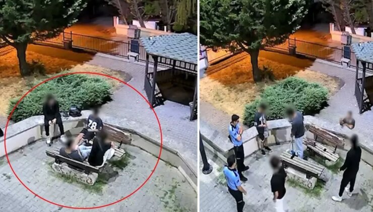 Zabıta parkta çekirdek kabuklarını yere atan gençleri affetmedi, ellerine süpürgeyi verdi