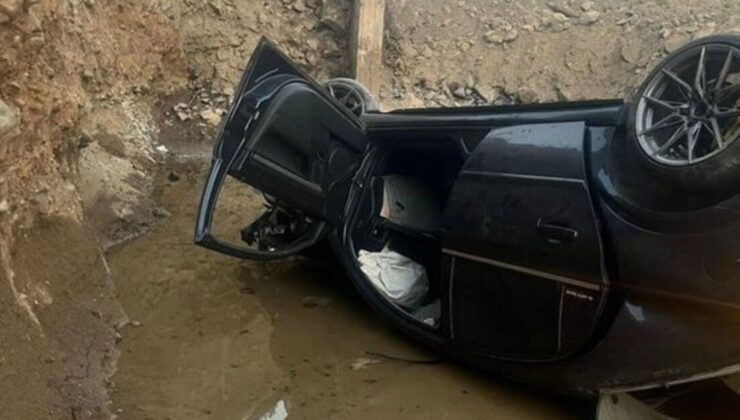 Zonguldak’ta dereye devrilen otomobildeki baba ile oğlu öldü