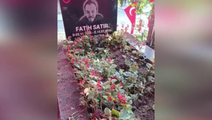 15 Temmuz şehidinin mezarına çirkin saldırı!