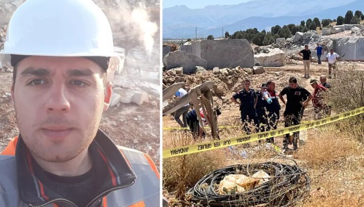 25 gündür çalıştığı mermer ocağında 3 tonluk bloğun altında kalan mühendis öldü