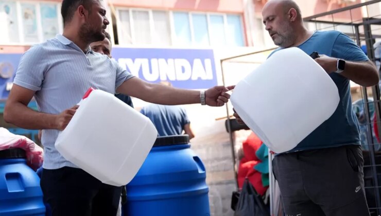 4 ilçedeki su kesintisi öncesi bidon satışları ikiye katlandı