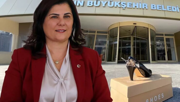 AK Parti’ye geçen Çerçioğlu kırık topuklu ayakkabıyla protesto edildi