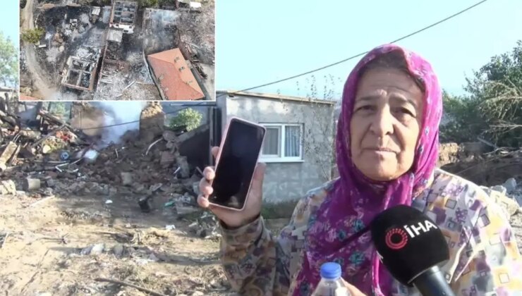 Alevlere teslim olan köyden yürek yakan manzara! Bir kimliği, bir de telefonu kaldı