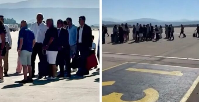 Bakan Ersoy, vatandaşlarla uçak sırası bekledi! İşte o anlar