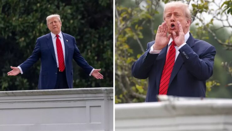 Beyaz Saray çatısına çıkan Trump’tan ‘nükleer füze inşa edeceğiz’ çıkışı