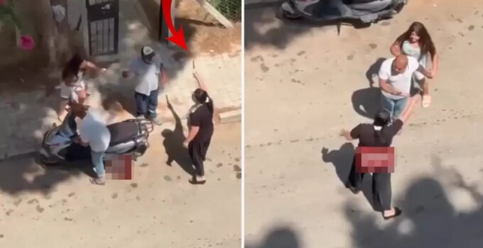 Bıçakla öz evladını kovaladı, küçük kızın feryatları sokağı inletti