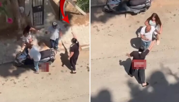 Bıçakla öz evladını kovaladı, küçük kızın feryatları sokağı inletti