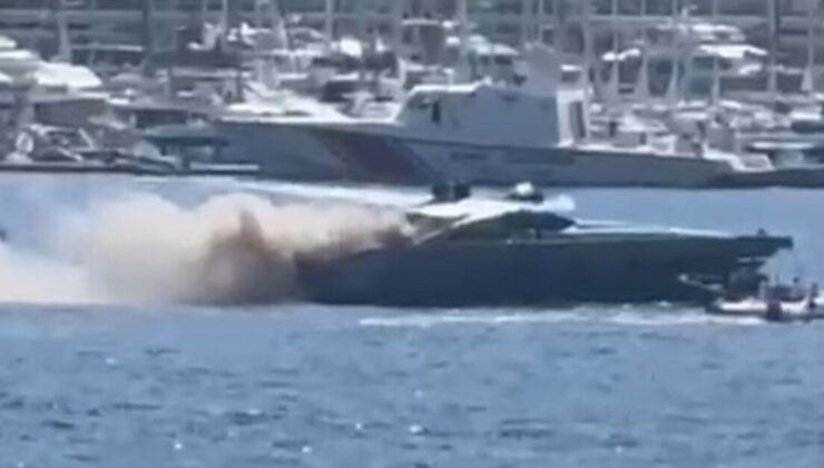 Bodrum’da motoryatta yangın çıktı