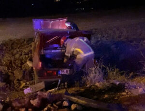 Bursa’da tartıştığı damadının otomobiliyle kaçarken tarlaya uçtu