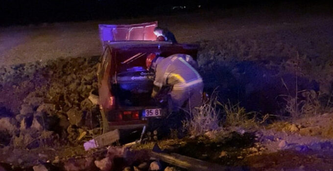 Bursa’da tartıştığı damadının otomobiliyle kaçarken tarlaya uçtu