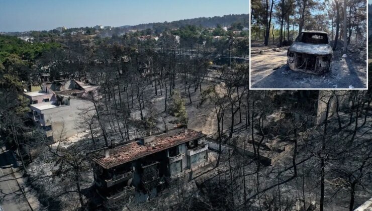Çanakkale’deki yangın büyük ölçüde kontrol altına alındı, geriye bu manzara kaldı