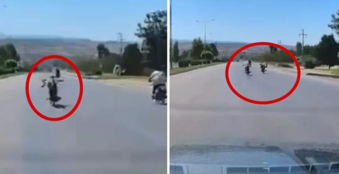Canlarını hiçe saydılar, motosikletlerin üzerine yatarak yarıştılar