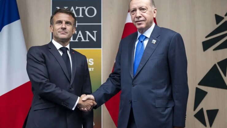 Cumhurbaşkanı Erdoğan, Macron ile görüştü
