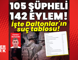 Daltonlar’ın suç tablosu! 105 şüpheli, 142 eylem!