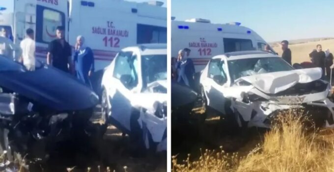 Diyarbakır’da iki araç kafa kafaya çarpıştı! 6 yaralı