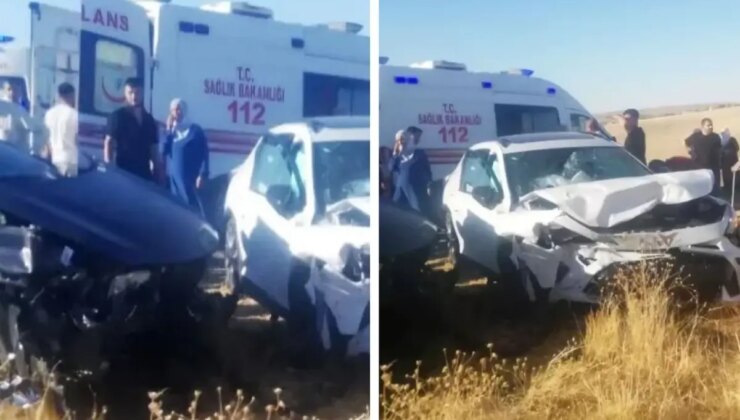 Diyarbakır’da iki araç kafa kafaya çarpıştı! 6 yaralı