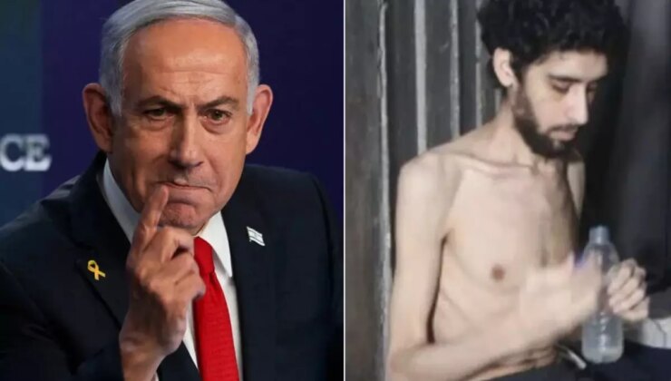 Dünya İsrailli esirin videosunu konuşuyor! Netanyahu zorda, halk sokağa döküldü