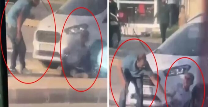 Durakta bekleyen adamın infaz edildiği anlar ortaya çıktı