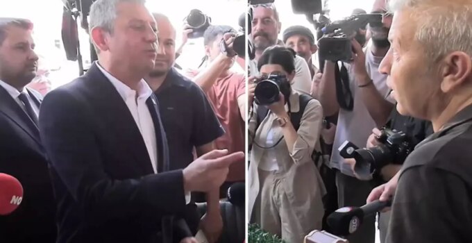 Eşinin aldığı maaşı söyleyen Özgür Özel, "Hamdolsun" diyen esnafa kızdı