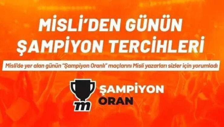 Fenerbahçe, Devler Ligi’ne bir adım uzaklıkta! Polonya grup liderliğinde favori… İşte Misli’den Günün Şampiyon Tercihleri