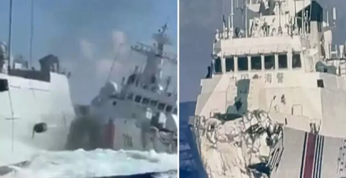 Filipinler gemisini kovalayan Çin’e ait 2 gemi, ihtilaflı Güney Çin Denizi’nde çarpıştı