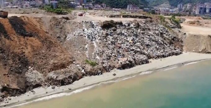 Giresun’da Karadeniz’in kıyısındaki çöplük, ekosistemi tehdit ediyor